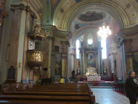 A szabadkai templomban vissza úton.